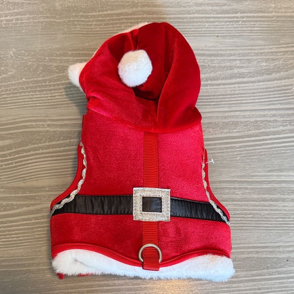 Red Santa Dog Costume with Hood